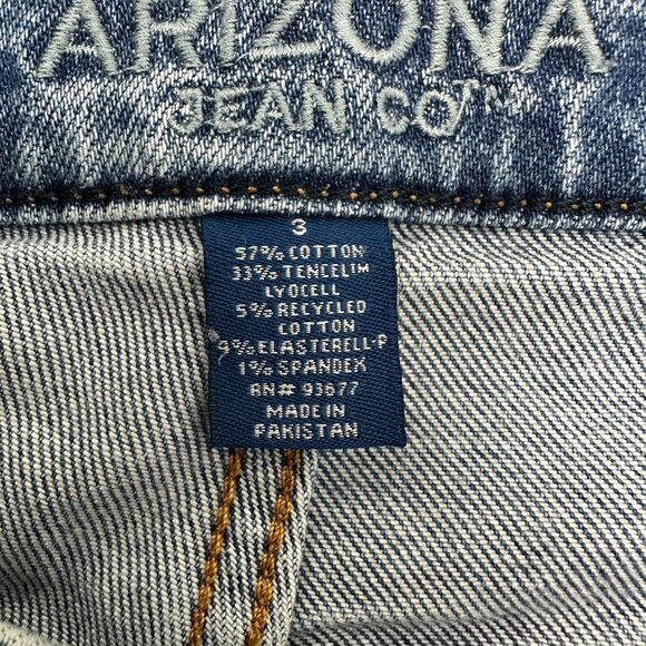 Arizona Highest Rise Vintage Straight Button Fly Women's size 3 Medium Blue Jean - Picture 4 of 5